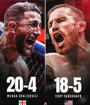 Merab Dvalishvili bakal menghadapi Cory Sandhagen dalam perebutan sabuk juara kelas Bantam UFC. [Instagram]